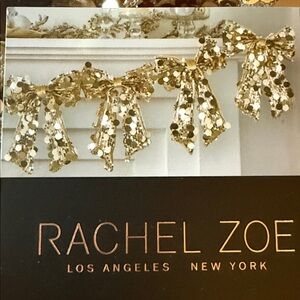 Rachel Zoe Christmas gold sequent bling bow 6 foot garland
